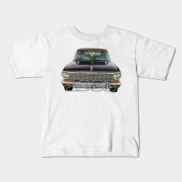 1963 Chevrolet Chevy II Nova Station Wagon Kids T-Shirt by Gestalt Imagery